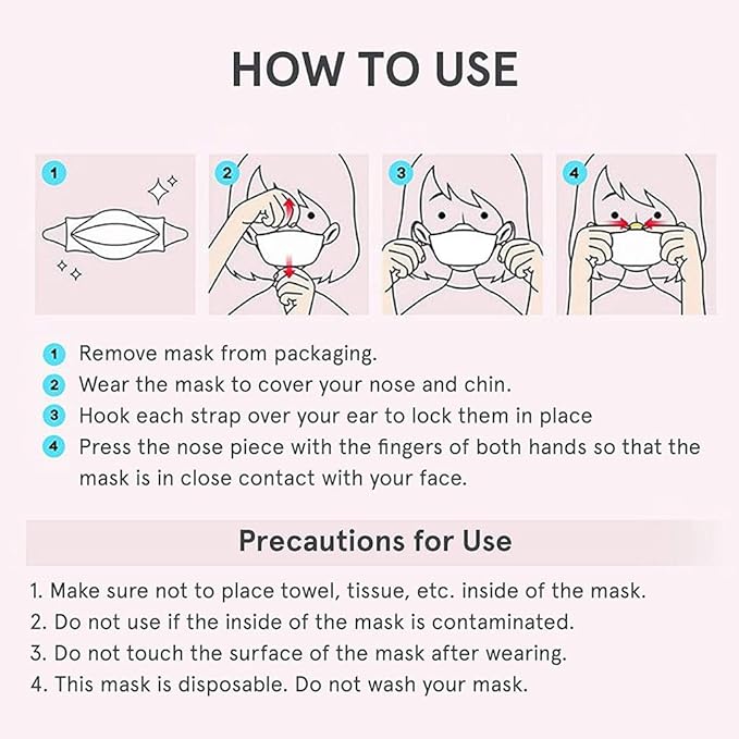(20 Count) BLACK KF94 Certified Protective Face Safety Mask, For Adults and Older Children, Individually Packaged, Made in South Korea - Good Manner