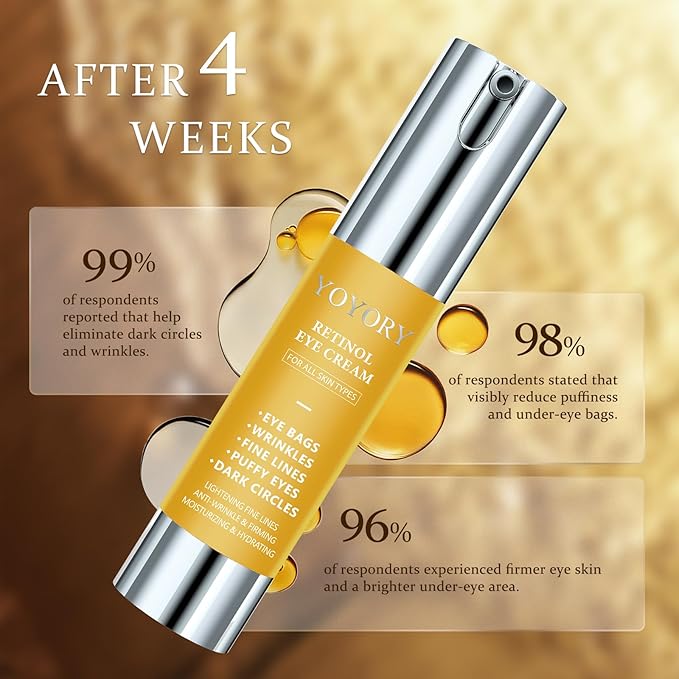 Retinol Under Eye Cream - Anti-Aging Eye Cream for Dark Circles and Puffiness, Eye Bags, Wrinkles Fine Lines Skin Care Treatment Hydrates & Lifts Valentine's day gifts (20ml)