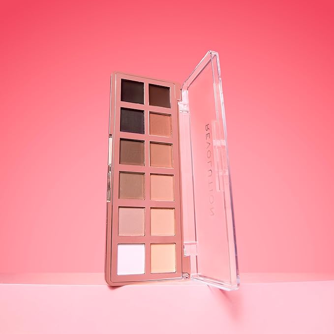 Revolution, The Master Icon Matte Nudes Palette, 12 Shades, High-Impact Pigment, Vegan & Cruelty-Free