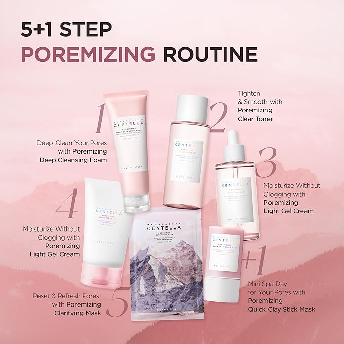 SKIN1004 Poremizing Clarifying Mask, Face Mask Skincare for Pore Elasticity, Pore Minimizer for face, Gentle Exfoliating Sheet Mask for Sebum & Impurities, Korean Skin Care, 0.84 fl oz / 23ml * 5ea