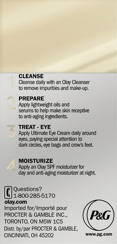 Olay Eyes Ultimate Eye Cream for Dark Circles,Wrinkles and Puffiness,13 ml (0.4 fl. oz.),(Pack of 2)