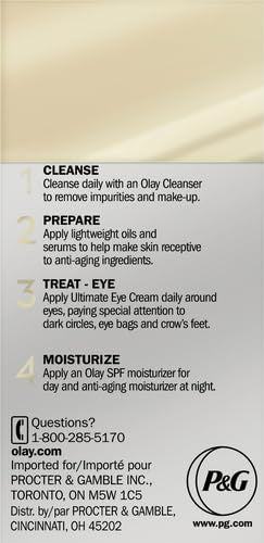 Olay Eyes Ultimate Eye Cream for Dark Circles,Wrinkles and Puffiness,13 ml (0.4 fl. oz.),(Pack of 2)