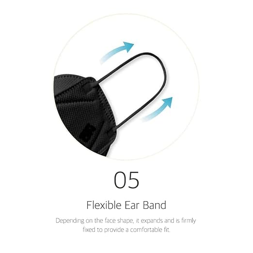 [30 Pack] [LARGE] Authentic KOREA Certified 4-Layers Face Safety Premium KF94 Mask [BLACK] for Adult & High Teens [Made in KOREA]