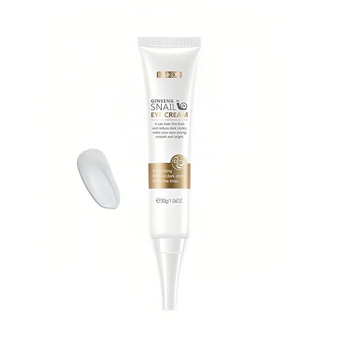 Dark Circles & Puffiness Eye Cream - Snail Mucin & Red Ginseng Formula for Under Eye Bags, Fine Lines, Intense Moisturizing & Brightening Korean Eye Treatment, 30g