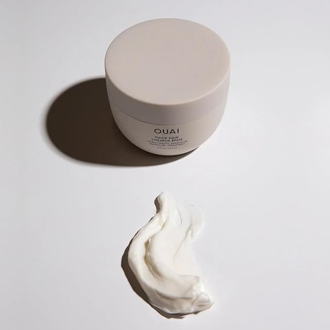 OUAI シックヘアーマスク - アーモンドオイル、オリーブオイル、加水分解ケラチン配合でダメージヘアを補修するディープコンディショニングヘアマスク - フタル酸エステル・パラベンフリー (236ml)