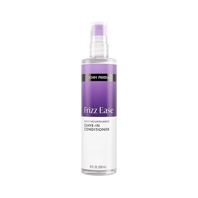 John Frieda Frizz Ease Daily Nourishment Leave-In Conditioner, Anti-Frizz Leave-in Conditioner for Curly Hair and Straight Hair, 8 Fl Oz