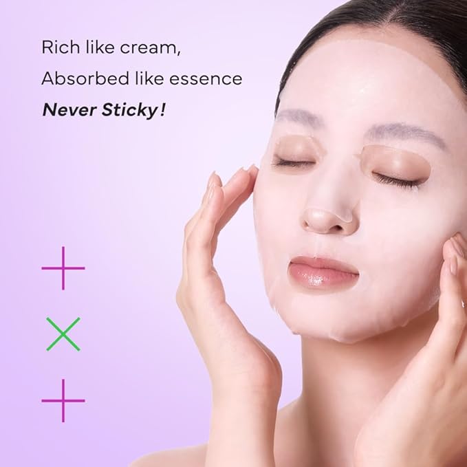 SAM'U Born Panthenol Fulling Mask – Korean Facial Sheet Mask with Plant-based collagen & Squalane For Nourishing care – Hydration & Nutrition Face Mask, Korean Glass Skin Care Face Mask (5 Sheets)