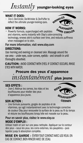 Olay Eyes Ultimate Eye Cream for Dark Circles,Wrinkles and Puffiness,13 ml (0.4 fl. oz.),(Pack of 2)