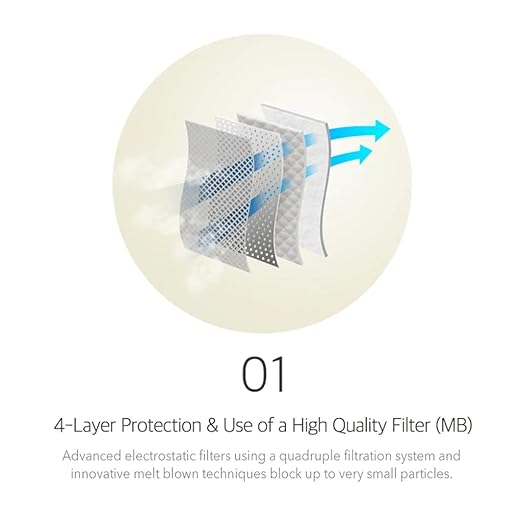 [10 Pack] [LARGE] Authentic KOREA Certified 4-Layers Face Safety Premium KF94 Mask [BLACK] for Adult & High Teens [Made in KOREA]