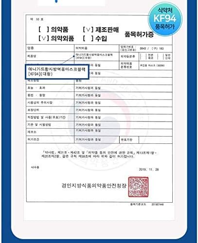 [20 Masks] KF94 Black Face Mask | 4 Re-Sealable Packs of 5 | Made in Korea