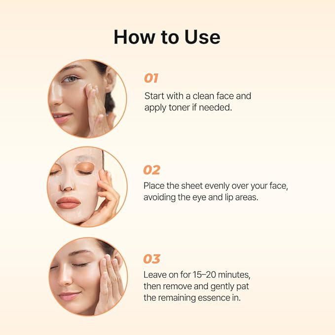 Hanskin Vitamin C Glow Sheet Mask – Korean Brightening & Hydrating Face Mask with Vitamin C + Niacinamide for Radiant, Even-Toned Skin | Glowing, Revitalizing Serum Mask | 10EA