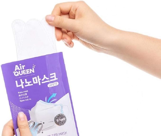 [20 Pack] [Air Queen] White 3-Layers Face Safety Mask for Adult + 1 [Black] All Keeper KF94 Mask [Individually Packaged] [Both Made in KOREA]