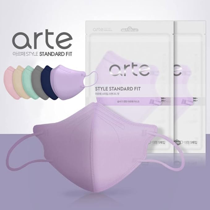 [20 Pcs] Korea Face Mask for Adults – Bird Beak type 2D Protective Health Face Mask for Dust and Smoke – 4-Layer Protective Filter – Ideal Fit for Comfortable Wear - Navy