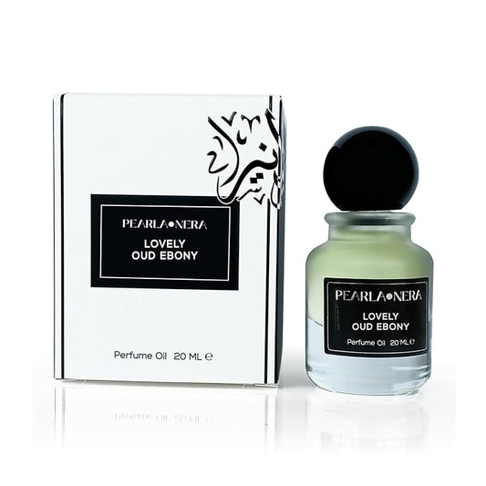 LOVELY OUD EBONY, Vanilla Perfume Arabian Bakhoor Oud Infusion with Sultry Musk and Leather (Arabic Perfume For Women) .68 Fl Oz