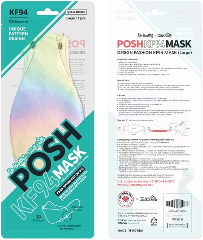 [Pack of 10] Posh KF94 Mask - Dreaming Saturday (B11) (MADE IN KOREA)