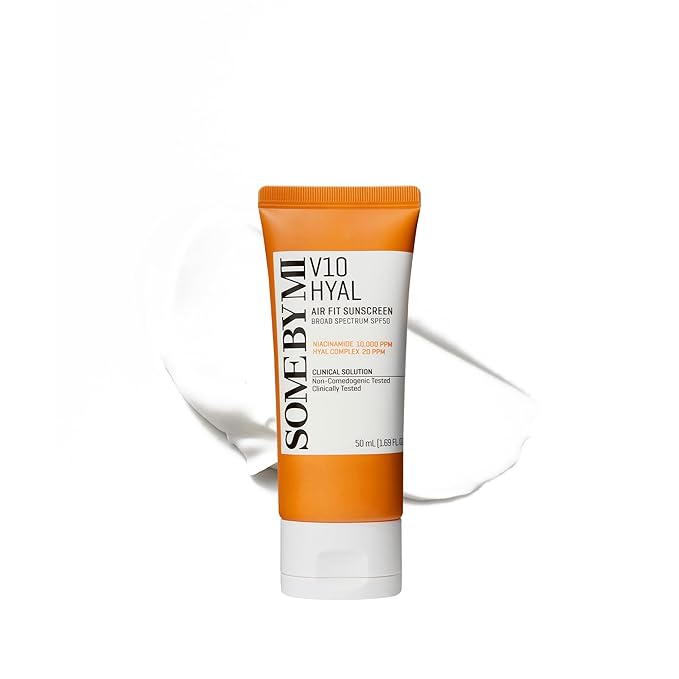 SOME BY MI V10 Hyal Air Fit Sunscreen SPF 50 – 1.69oz, 50ml – Korean Centella Sunscreen for Face with UV Protection – Non-Greasy, No White Cast, No Eye Irritation for Sensitive Skin – Korean Skin Care