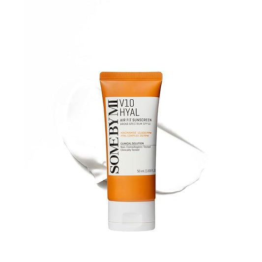 SOME BY MI V10 Hyal Air Fit Sunscreen SPF 50 – 1.69oz, 50ml – Korean Centella Sunscreen for Face with UV Protection – Non-Greasy, No White Cast, No Eye Irritation for Sensitive Skin – Korean Skin Care
