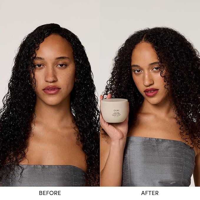 OUAI シックヘアーマスク - アーモンドオイル、オリーブオイル、加水分解ケラチン配合でダメージヘアを補修するディープコンディショニングヘアマスク - フタル酸エステル・パラベンフリー (236ml)