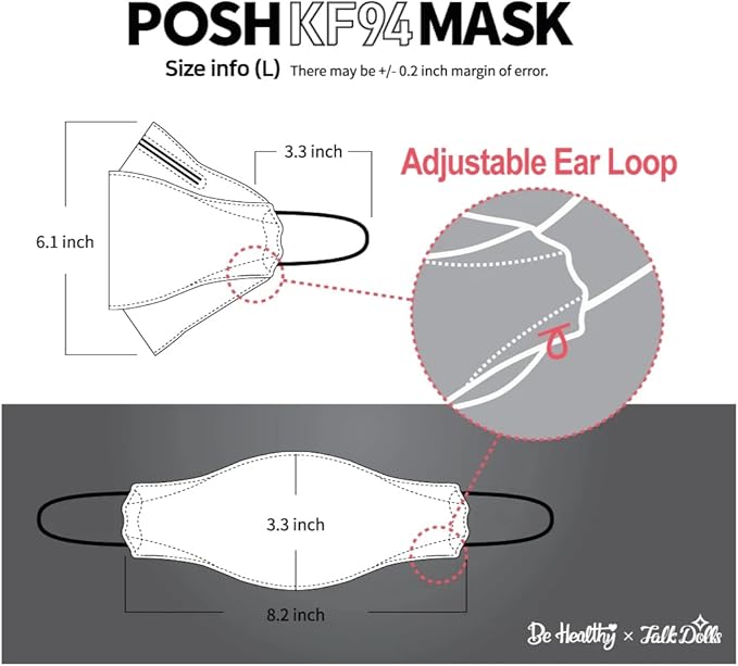 [Pack of 10] Posh KF94 Mask - Dreaming Saturday (B11) (MADE IN KOREA)