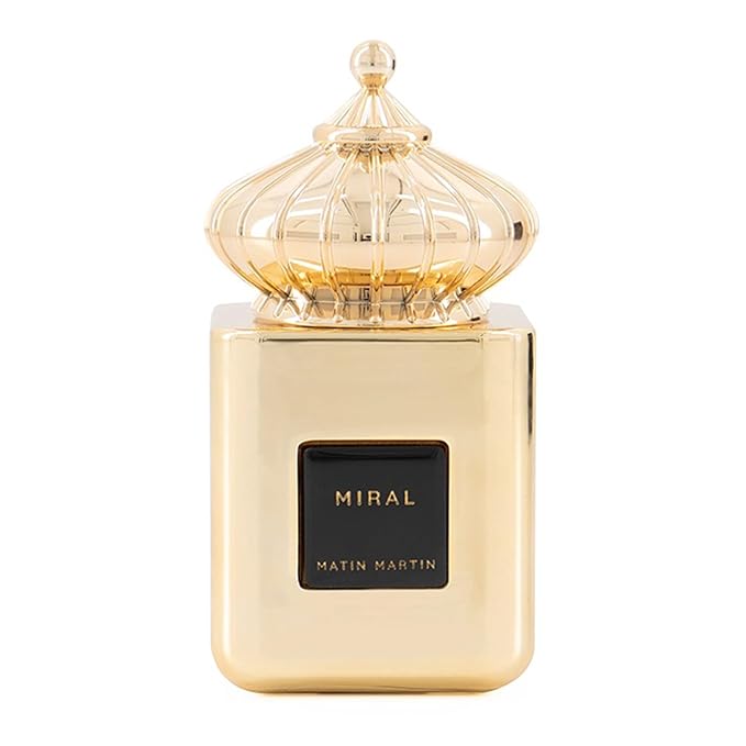 Matin Martin Miral - Luxury Arabian Perfume for Women - Oriental Fragrance with Notes of Pear, Orange, Mandarin, Jasmine, Tonka - Arabic Long Lasting Scent - Travel Size - 3.4 oz Eau de Parfum Spray