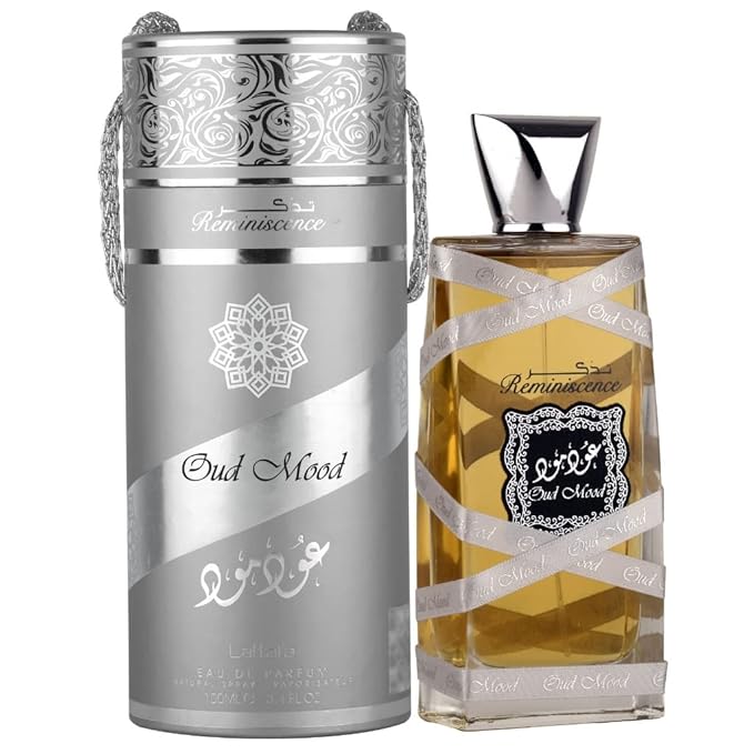 Lattafa Oud Mood Reminiscence for Unisex Eau de Parfum Spray, 3.4 Ounce (Pack of 2)