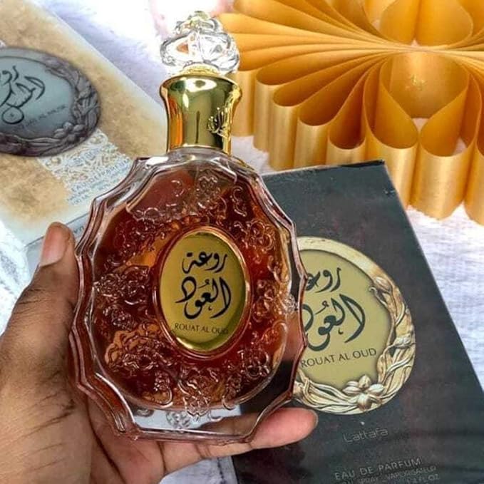 Lattafa Rouat Al Oud for Unisex Eau de Parfum Spray, 3.4 Ounce (Pack of 2)
