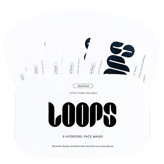 LOOPS デュークラウド ウルトラハイドレーティング ハイドロゲル 韓国フェイスマスク（オールスキンタイプ対応） - 潤いとハリを与えるコラーゲン配合ウルトラハイドレーティングマスク5枚入り - 女性向けギフト - 5個