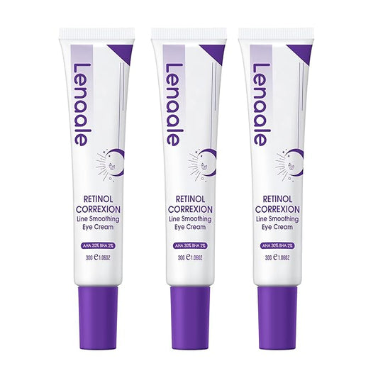 Eye Cream, Retinol Eye Cream for Dark Circles, Puffiness Anti Aging, With Hyaluronic Acid, Peptides, Caffeine Reduces Bags, Smooths Wrinkles & Fine Lines, Dark Circles Under Eye Treatment, 3Pack