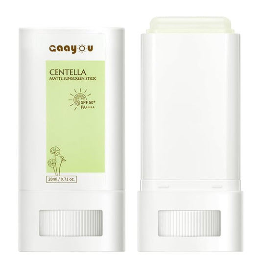 Sunscreen Stick SPF PA50++++ Centella Sunscreen Korean Sunscreen Stick Soothing Moisture Matte Sun Stick for Face & Body Non Greasy, No White Cast