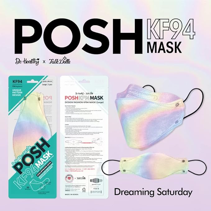 [Pack of 10] Posh KF94 Mask - Dreaming Saturday (B11) (MADE IN KOREA)