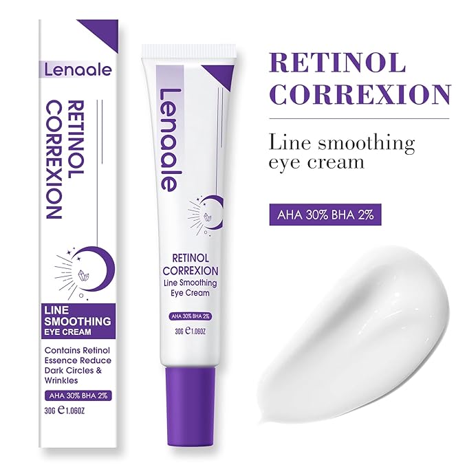 Eye Cream, Retinol Eye Cream for Dark Circles, Puffiness Anti Aging, With Hyaluronic Acid, Peptides, Caffeine Reduces Bags, Smooths Wrinkles & Fine Lines, Dark Circles Under Eye Treatment, 2Pack