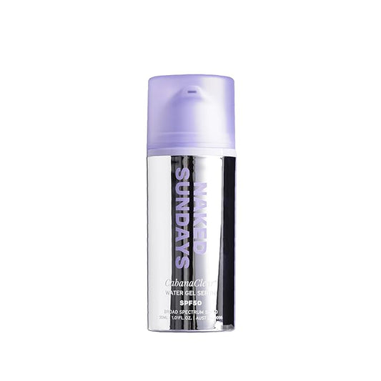 Naked Sundays CabanaClear Facial Suncreen Serum - SPF 50 Invisible Water Gel for Sensitive Skin, Lightweight, Fragrance-Free, Daily Face Sunscreen, 30ml