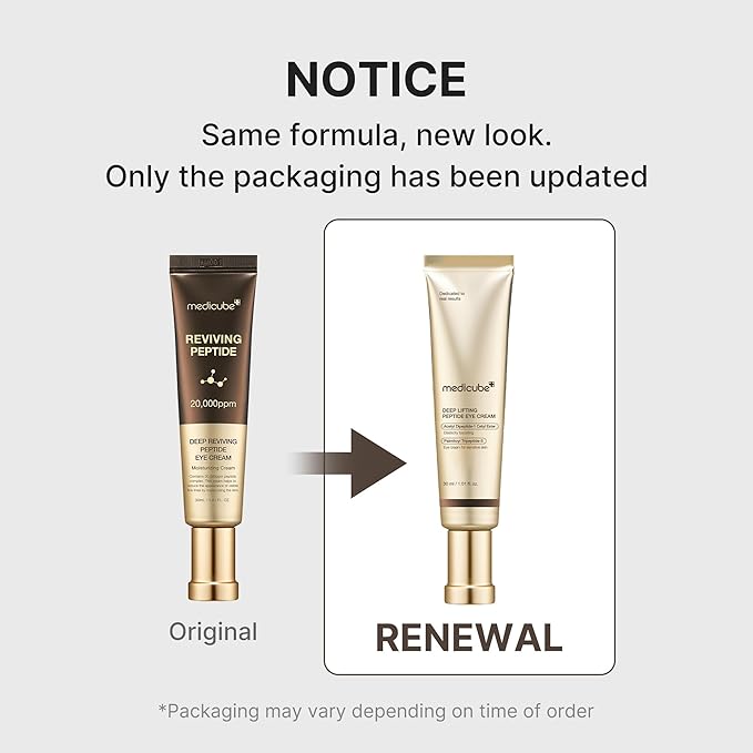medicube Eye Serum with Deep Reviving Peptide | Eye Treatment Serum with Multi Peptides, Niacinamide & Squalane | Reduces Signs of Aging and FIne Lines | Korean Skincare, 1.01 fl.oz