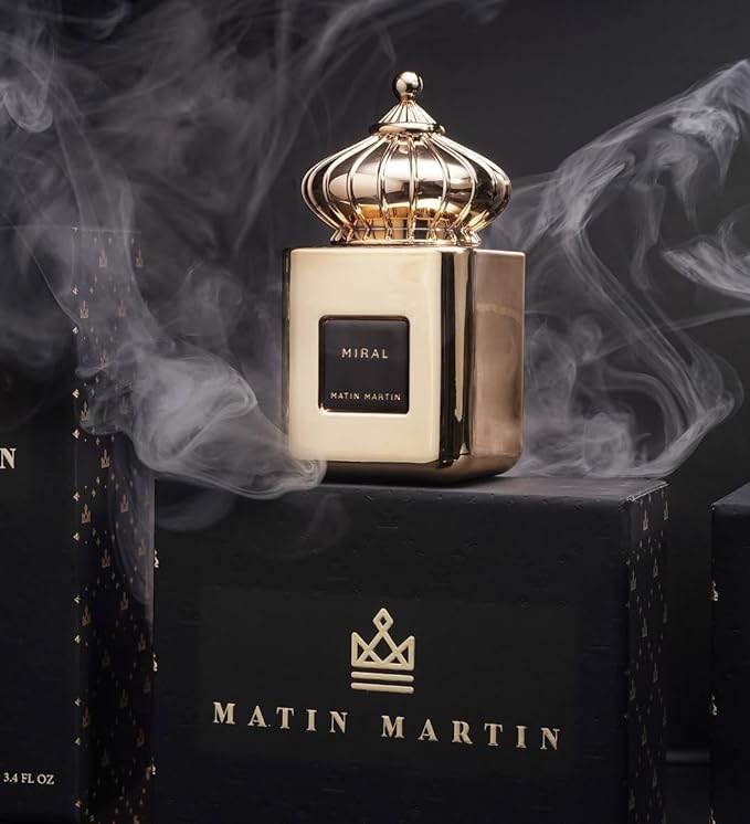 Matin Martin Miral - Luxury Arabian Perfume for Women - Oriental Fragrance with Notes of Pear, Orange, Mandarin, Jasmine, Tonka - Arabic Long Lasting Scent - Travel Size - 3.4 oz Eau de Parfum Spray
