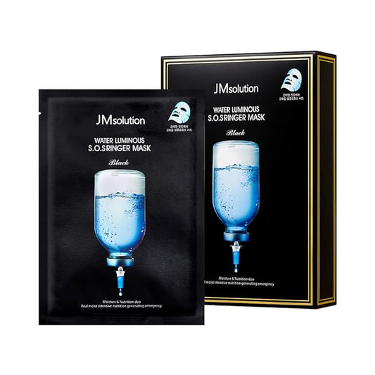 JMsolution ウォーター ルミナス S.O.S リンガーマスク – ディープ ハイドレーション＆モイスチャーケア、韓国シートマスク、10枚