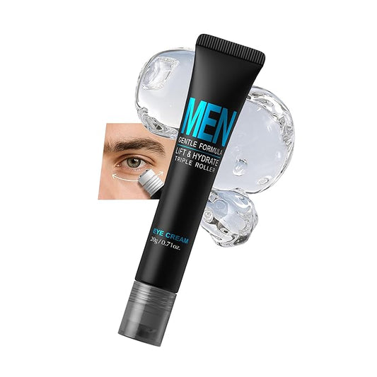 Men's Lift & Hydrate Triple Roller Eye Cream, Multi-Effect Correxion Eye Cream, Gentle Formula, Improve Dark Circles Eye Bags Under Eye Cream for Fine Wrinkles & Puffiness Treatment