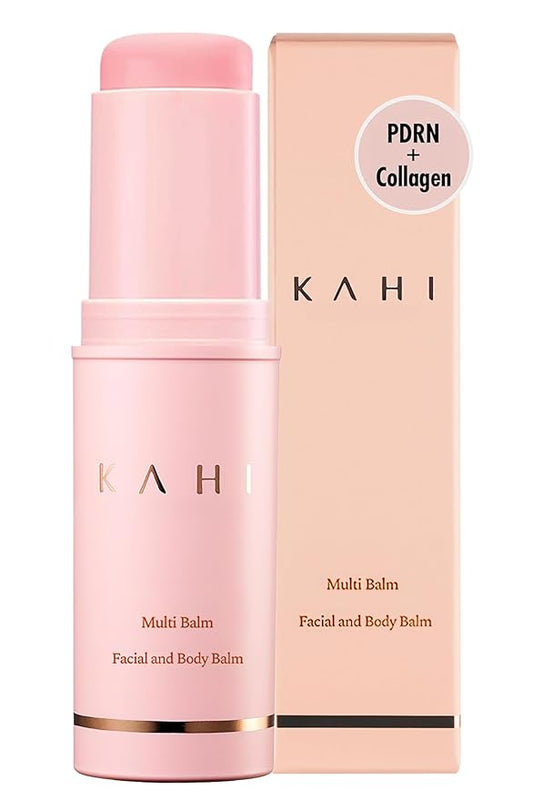 KAHI Wrinkle Bounce Multi Balm Stick | PDRN Collagen Wrinkle Stick | Korean Skin Care |All-in-One Hydrating Lip Balm Eye Cream Neck Cream Make Up Base & Face Mist Moisture Balm
