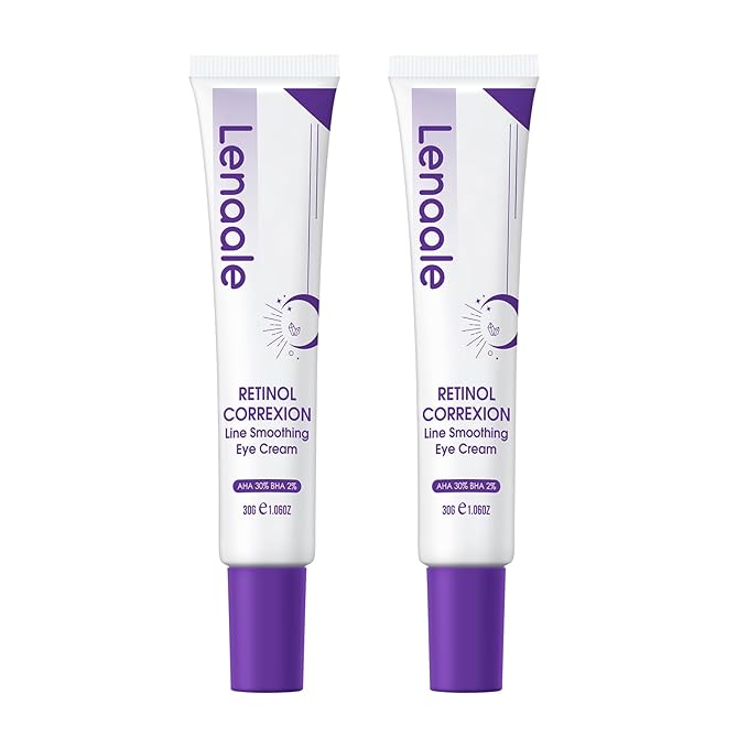 Eye Cream, Retinol Eye Cream for Dark Circles, Puffiness Anti Aging, With Hyaluronic Acid, Peptides, Caffeine Reduces Bags, Smooths Wrinkles & Fine Lines, Dark Circles Under Eye Treatment, 2Pack