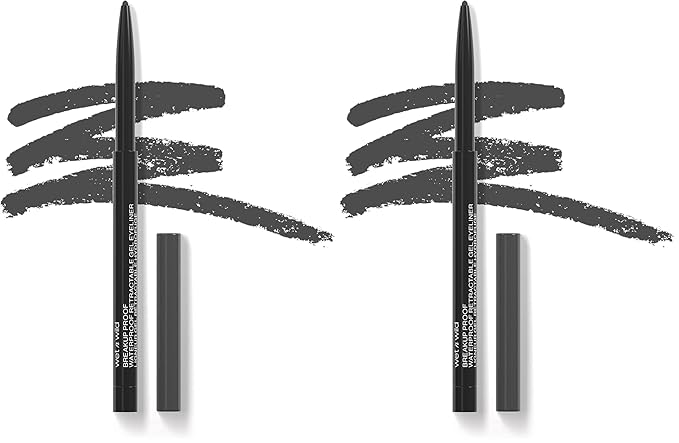 wet n wild Breakup Proof Waterproof Retractable Gel Eyeliner Charcoal (Pack of 2)
