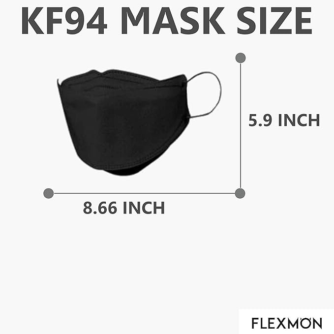 [Happy Life] Premium 3D Black KF94 Face Mask, Good Day, Individual Pack Made in Korea (6)