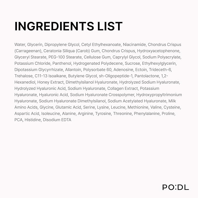 PO:DL Hyaluronic Hydrogel Mask with Collagen Niacinamide | Elasticity Wrinkle Improvement Pore Care Glow Skin| Overnight Soothing Deep Hydration Spa Facial Mask | Korean Skin Care 1.48oz x 4ea