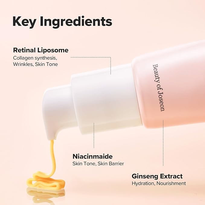 Beauty of Joseon Revive Eye Serum with Retinal Niacinamide Correction for Puffy Eye Bags Fine Lines Dark Circles Wrinkles, Korean Skin Care 30ml, 1.01 fl.oz