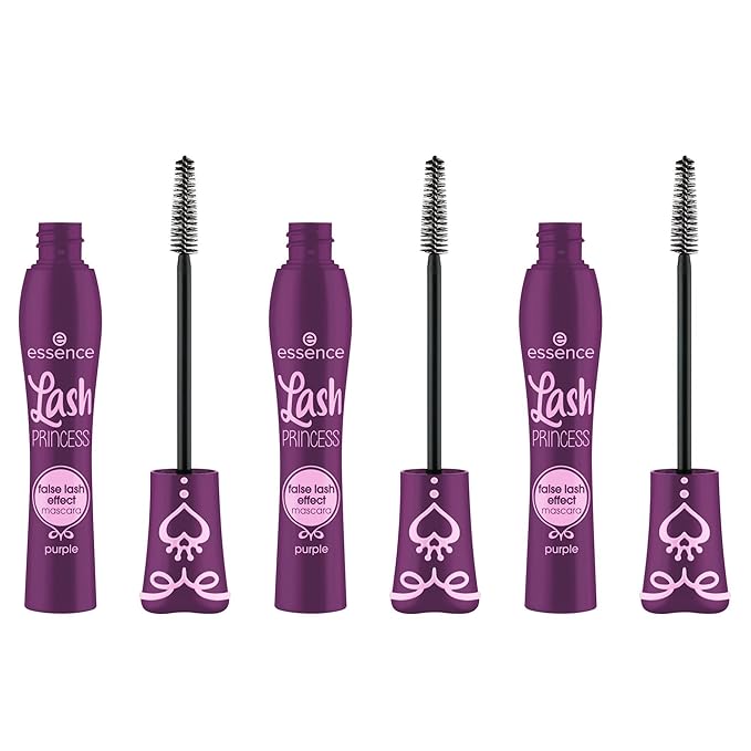 essence | Lash Princess False Lash Effect Mascara Purple | Volumizing & Lengthening Mascara with Conic Fiber Brush | Vegan & Cruelty-Free (Pack of 3)