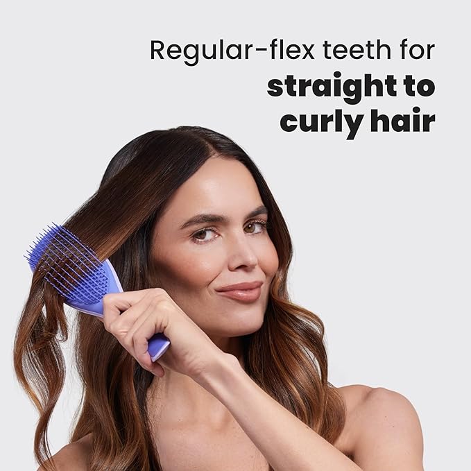Tangle Teezer ザ・アルティメットディタングラー ブラシ ウェット＆ドライヘア用、絡まりを解消し、ダメージを軽減 ストレートからウェーブヘアに、Amazon限定 ライラックパープル