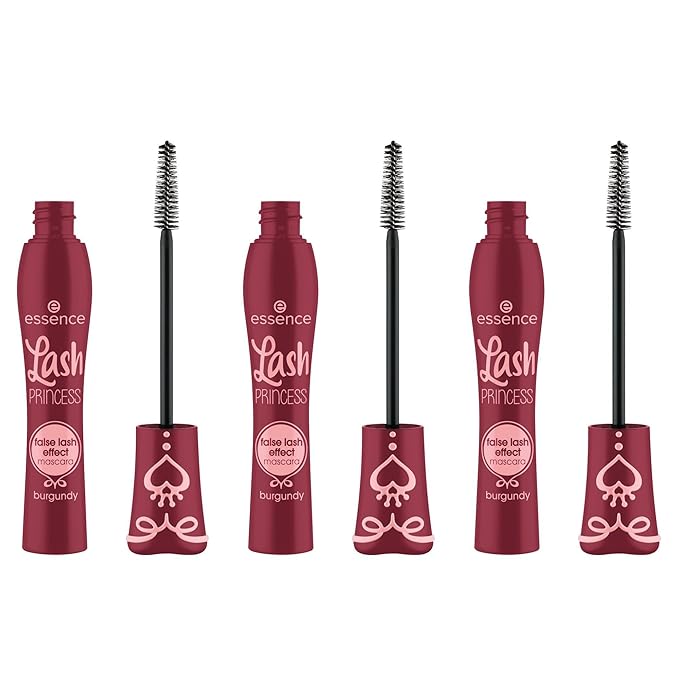 essence | Lash Princess False Lash Effect Mascara Burgundy | Volumizing & Lengthening Mascara with Conic Fiber Brush | Vegan & Cruelty-Free (Pack of 3)