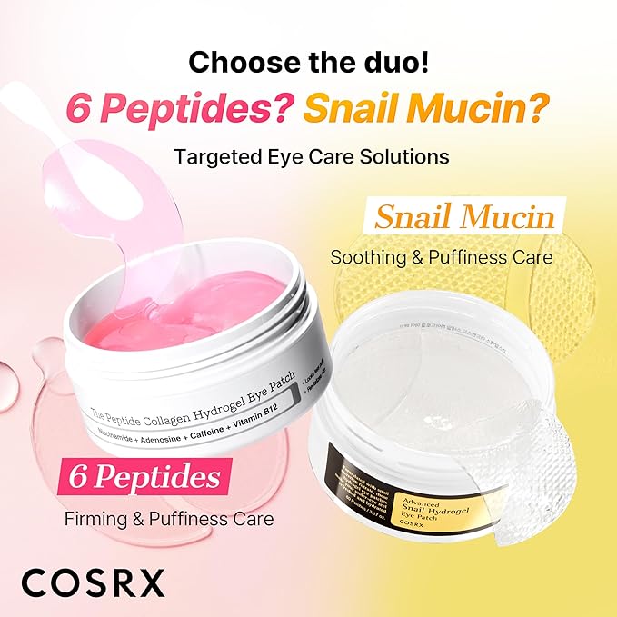 COSRX Snail Mucin Peptide Under Eye Cream, 0.84 fl oz, 73.7% Snail Mucin and Niacinamide, Eye Care, Eye Cream Anti Aging, Dark Circles, Korean Skin Care