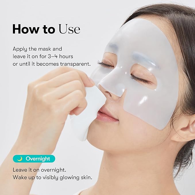 VT COSMETICS PDRN Hydrogel Mask (33gx4ea), Intensive Nourishing & Rejuvenating Overnight Mask, Skin Repair, Elasticity Boost, Hydrating & Plumping, Korean Skincare, Korean Gel Mask