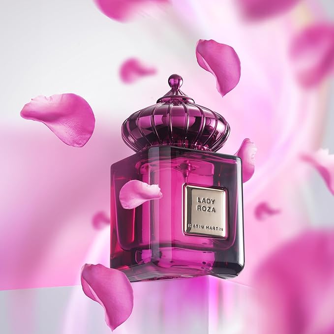 Matin Martin Lady Roza - Luxury Arabian Perfume for Women - Floral Fragrance with Notes of Bergamot, Rose, Vetiver, Cedar - Arabic Long Lasting Scent - Eau de Parfum - Travel Size - 3.4 oz EDP Spray