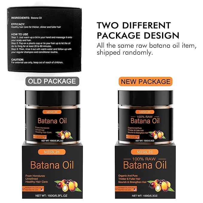 Raw Batana Oil for Hair Growth, 100% Natural Pure Botana Oil Paste from Honduras, Unrefined Organic Batana Hair Mask for Prevent Hair-Loss, Enhances Thickness for Men & Women 5.3 oz