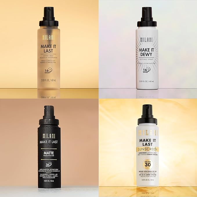 Milani Make It Last セッティングスプレー＋プライマー – オリジナル ナチュラルフィニッシュ、24時間持続 ロングラスティング メイクアップシーラー＆フィニッシングスプレー、クルエルティフリー ヴィーガンフェイスミスト、2.03液量オンス